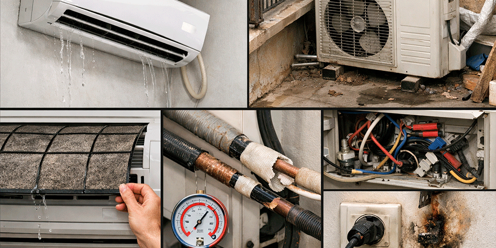 Errores al instalar aire acondicionado que hacen que no enfríe bien