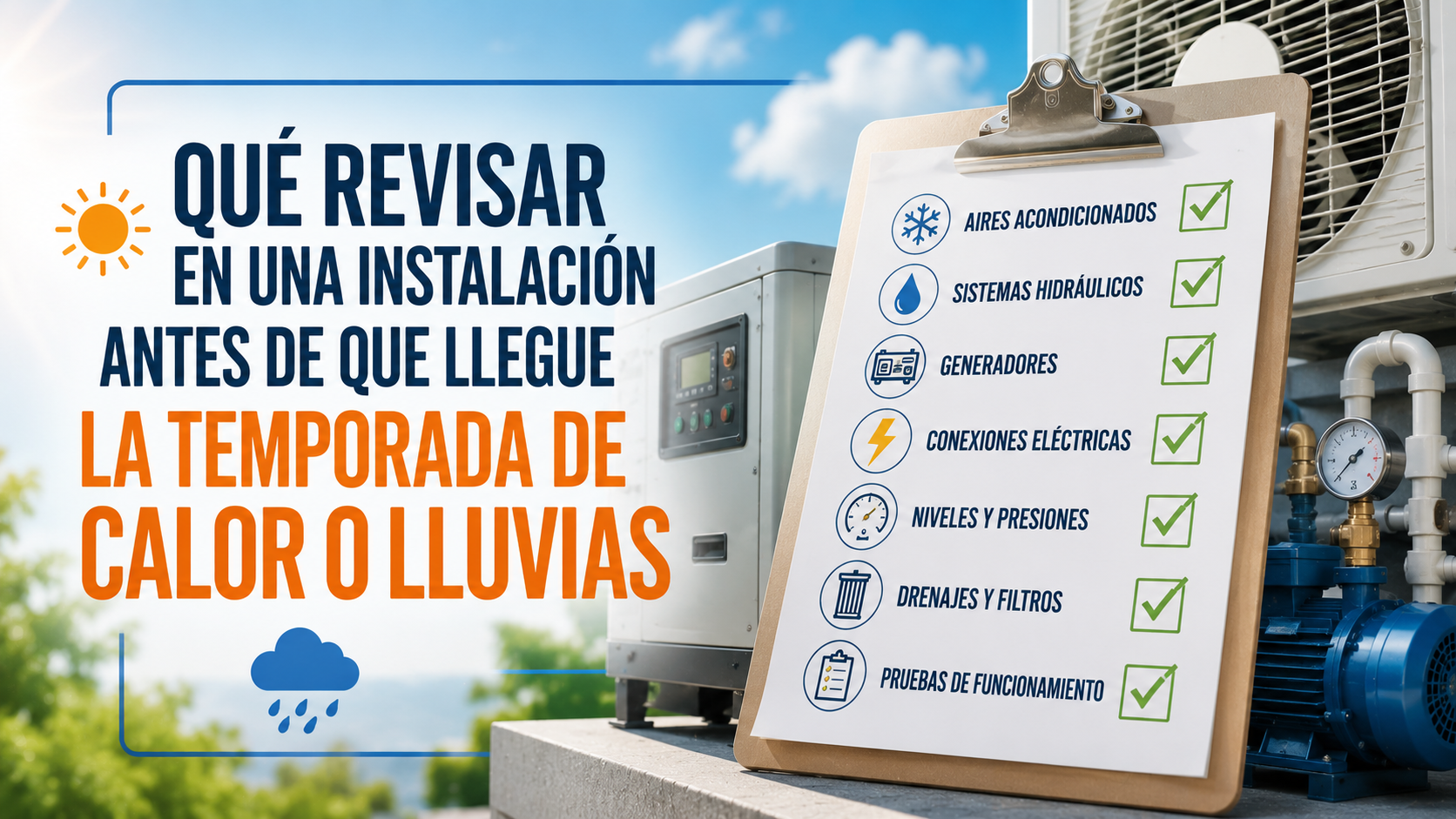 Checklist de mantenimiento: qué revisar antes de la temporada de calor o lluvias