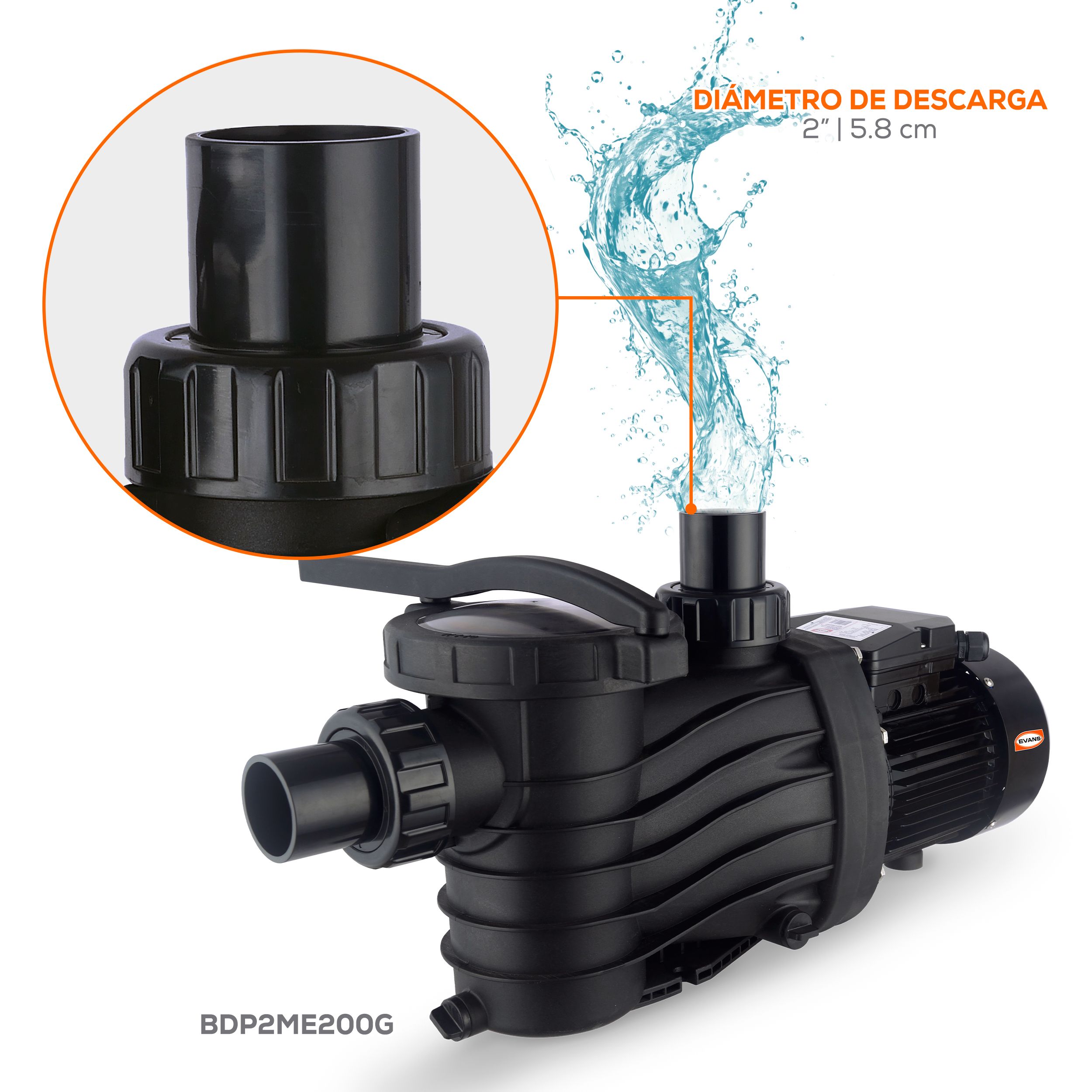 KIT BOMBA DE PISCINA 2 HP BDC