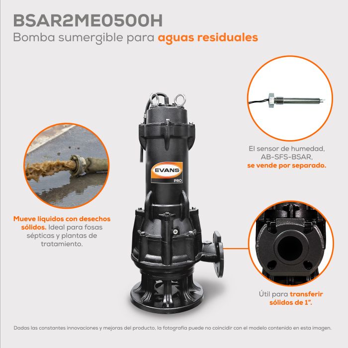 BOMBA DE AGUA RESIDUAL 5HP 440V