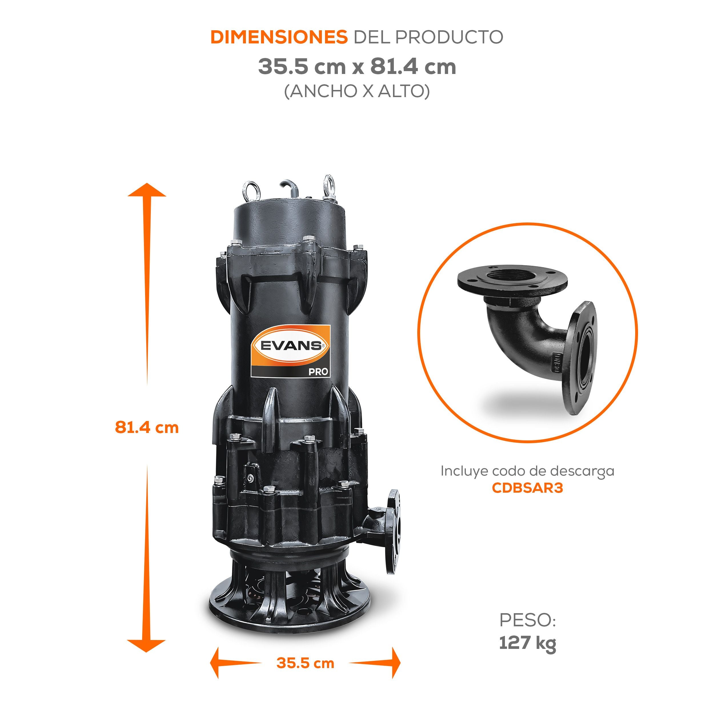 BOMBA DE AGUA RESIDUAL 10HP 220V