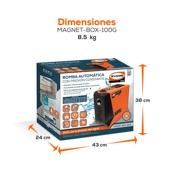 BOMBA AUTOMÁTICA 1 HP 1.5X1.5" MAGNET-BOX-100G
