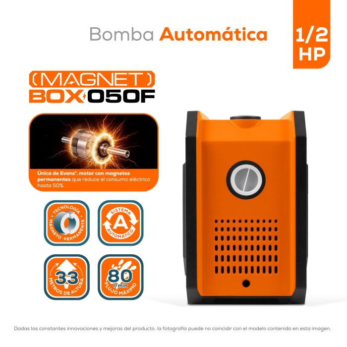 BOMBA AUTOMÁTICA 1/2 HP MAGNET-BOX-050F