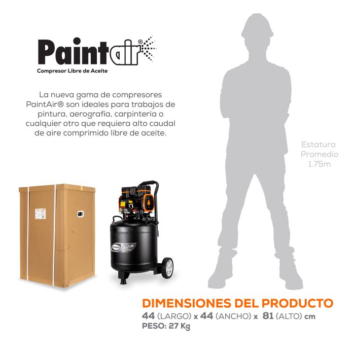 COMPRESOR 1E LAPAINT2HP 50L V EL100ME200-50V