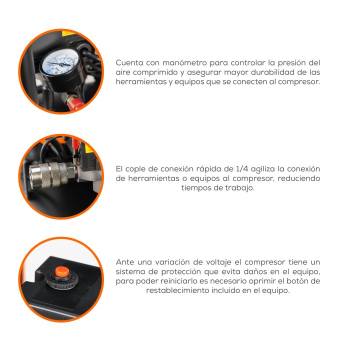 COMPRESOR 1E LA PAINT 1HP 24L EL50ME100-24