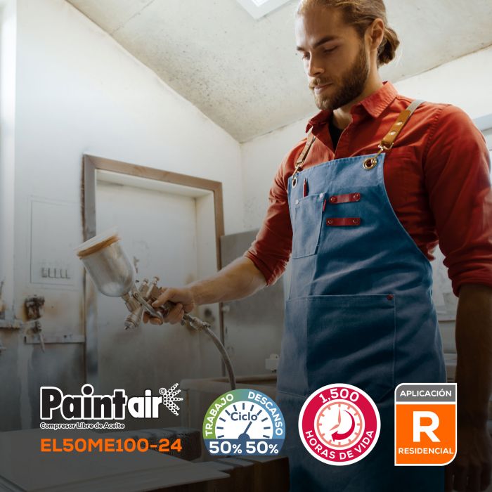 COMPRESOR 1E LA PAINT 1HP 24L EL50ME100-24