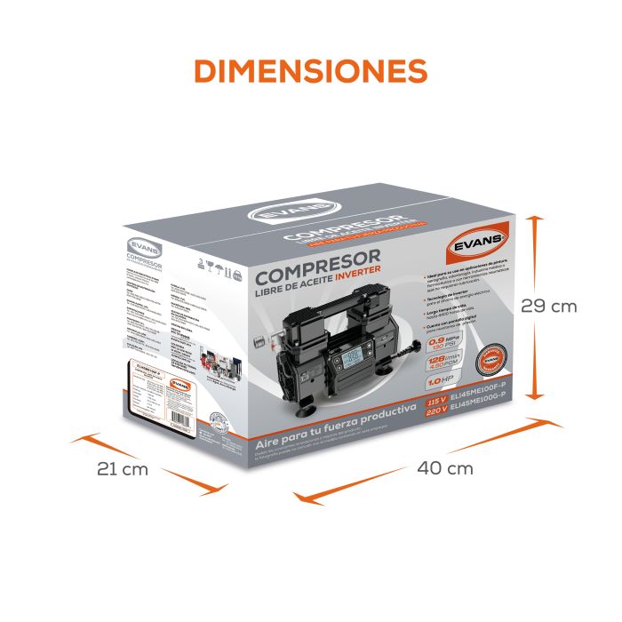 COMPRESOR LIBRE ACEITE 1HP ST ELI45ME100F-P