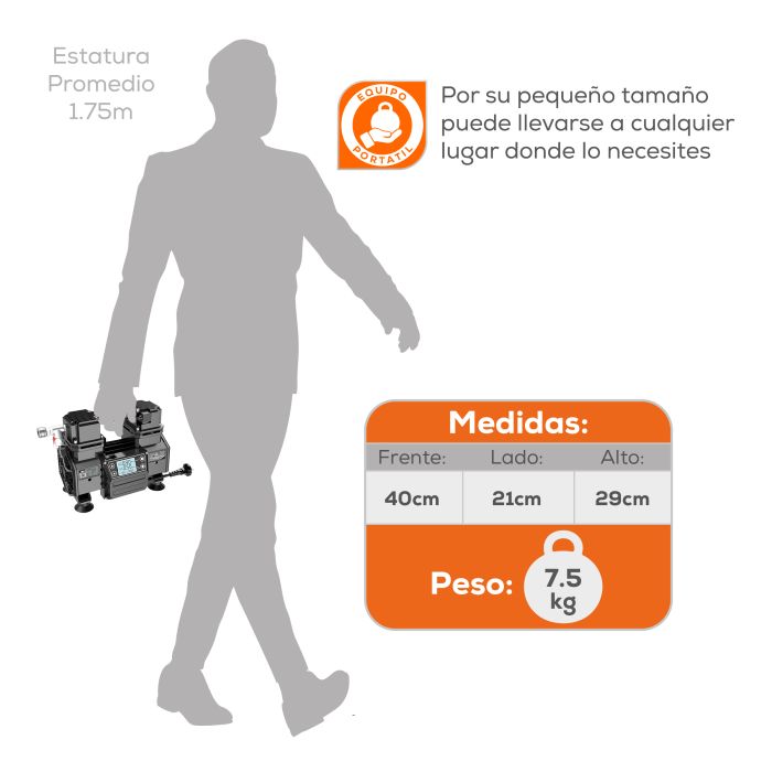 COMPRESOR LIBRE ACEITE 1HP - ELI45ME100G-P
