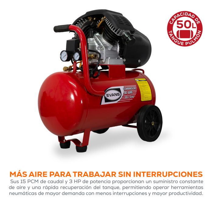 "COMPRESOR 1E LUB 3HP 50L H" EC17VME300-050