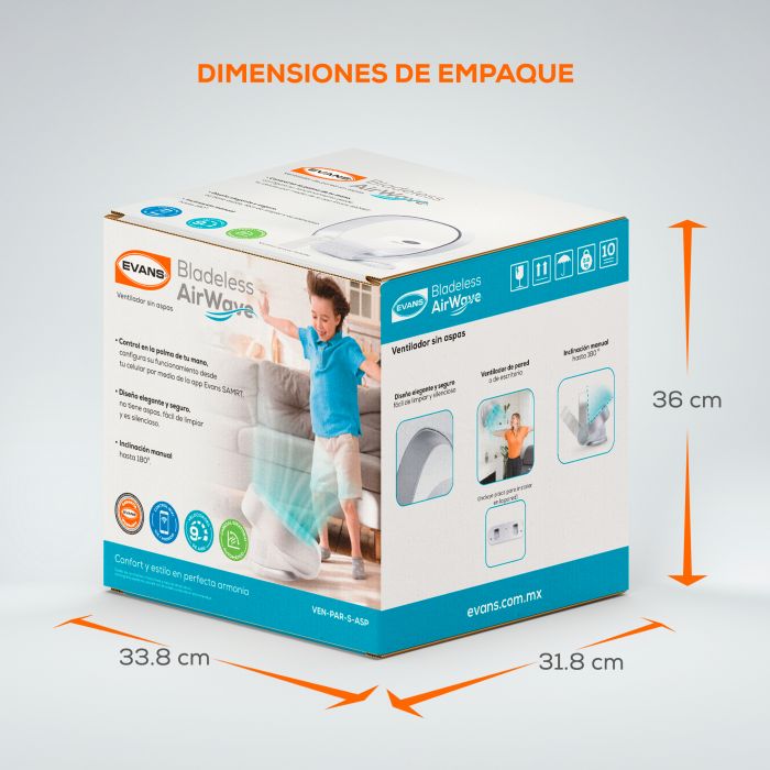 VENTILADOR DE PARED SIN ASPAS