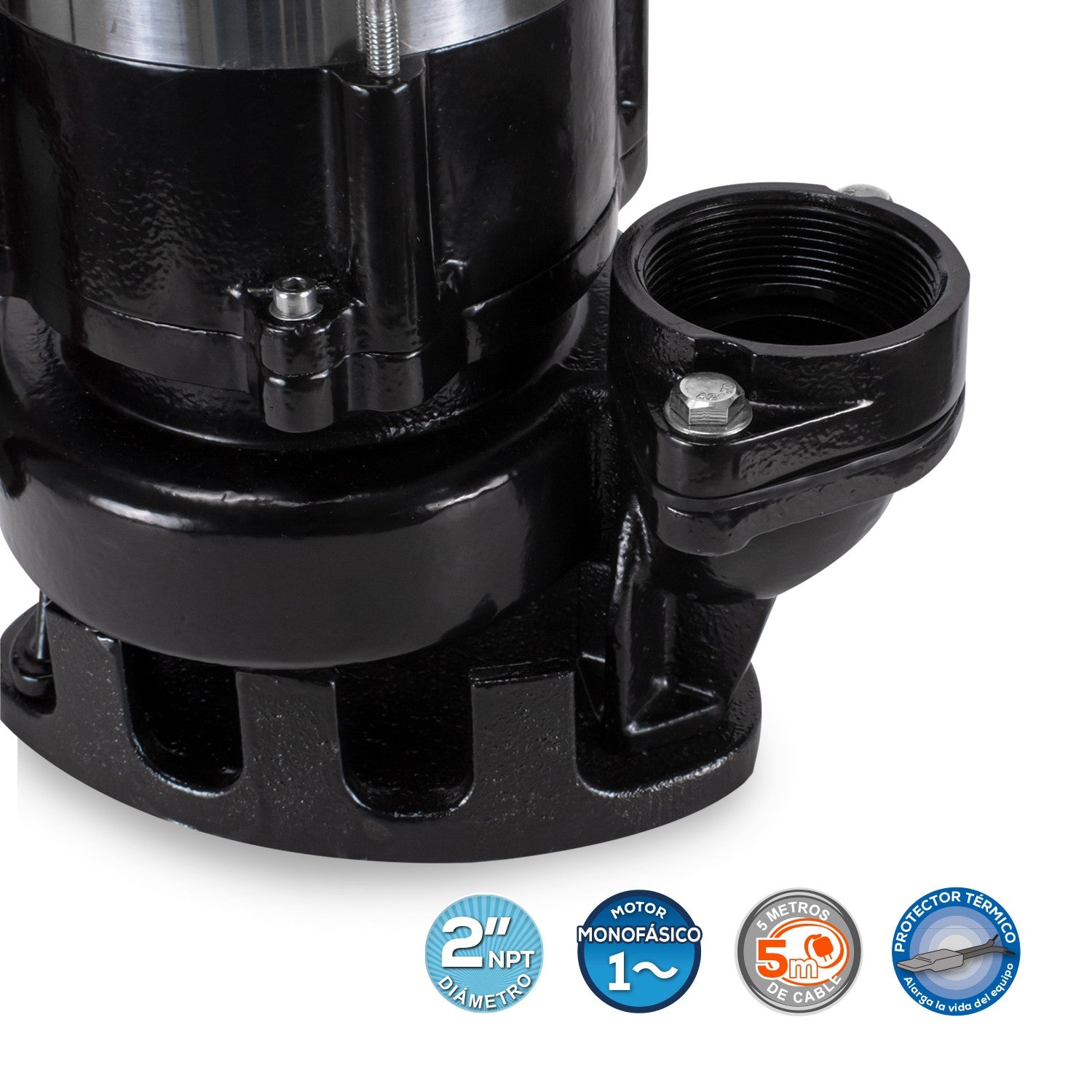 BOMBA SUMERGIBLE ACHIQUE AGUAS RESIDUALES 1.0HP - SAS2ME100F