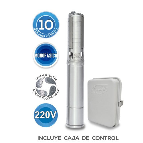 EQUIPO DE RIEGO SUMERGIBLE INOX 10GPM 3.0HP 220V - SD410ME300G3I