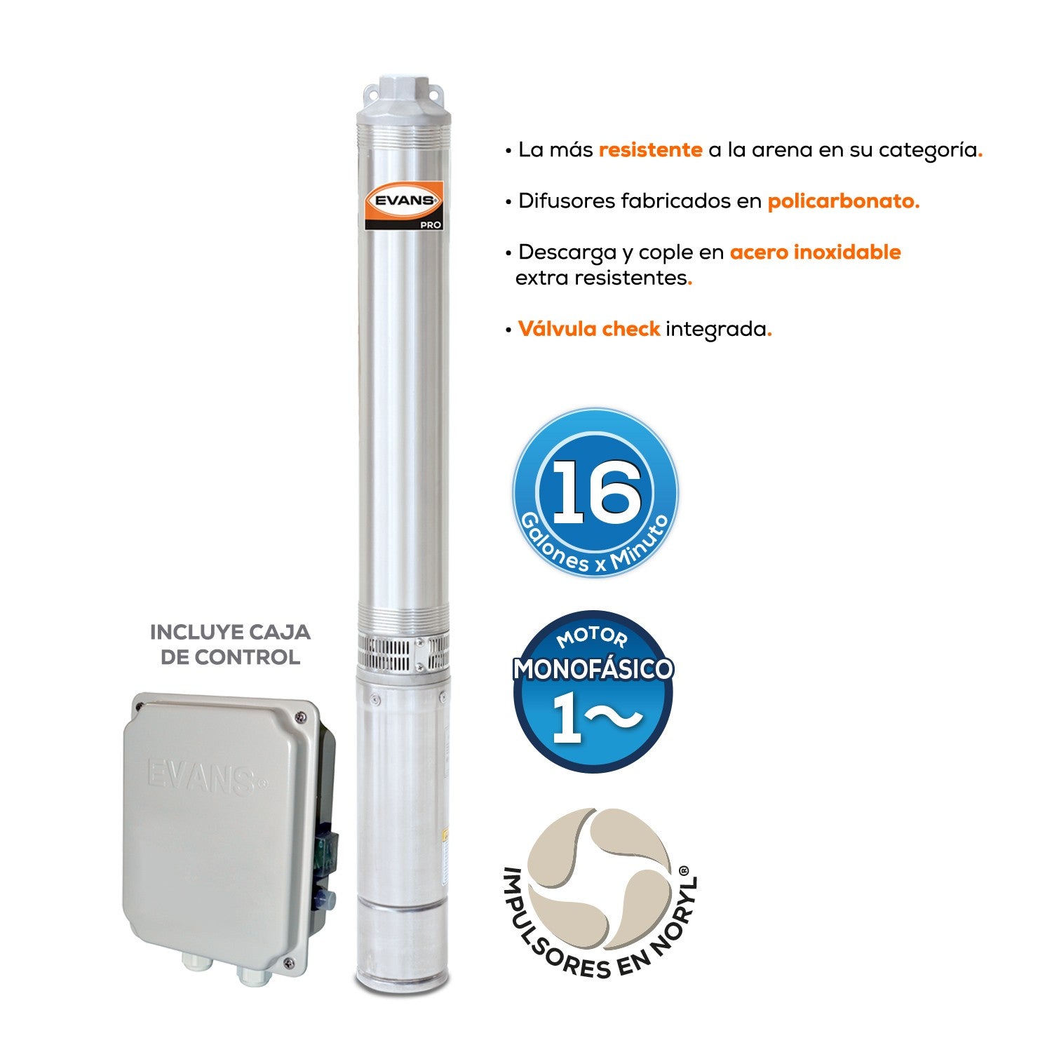 EQUIPO DE RIEGO SUMERGIBLE 16GPM 1.0HP 220V - SD416ME100G3