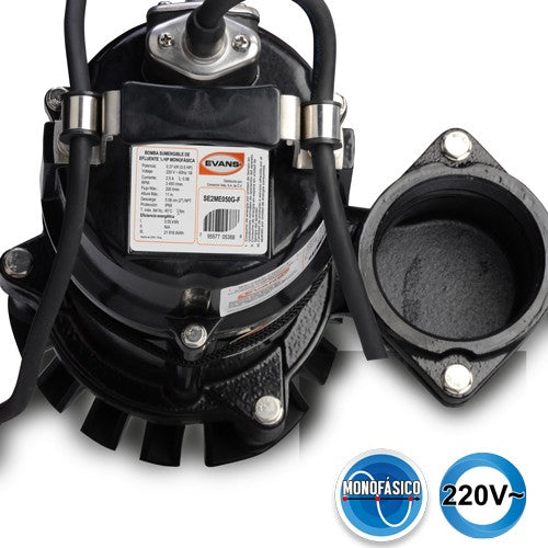 BOMBA DE EFLUENTE 0.5HP 220V CON FLOTADOR - SE2ME050G-F