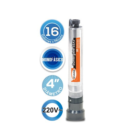 BOMBA SUMERGIBLE DOMÉSTICA 1.0HP - SSX1ME100G2C