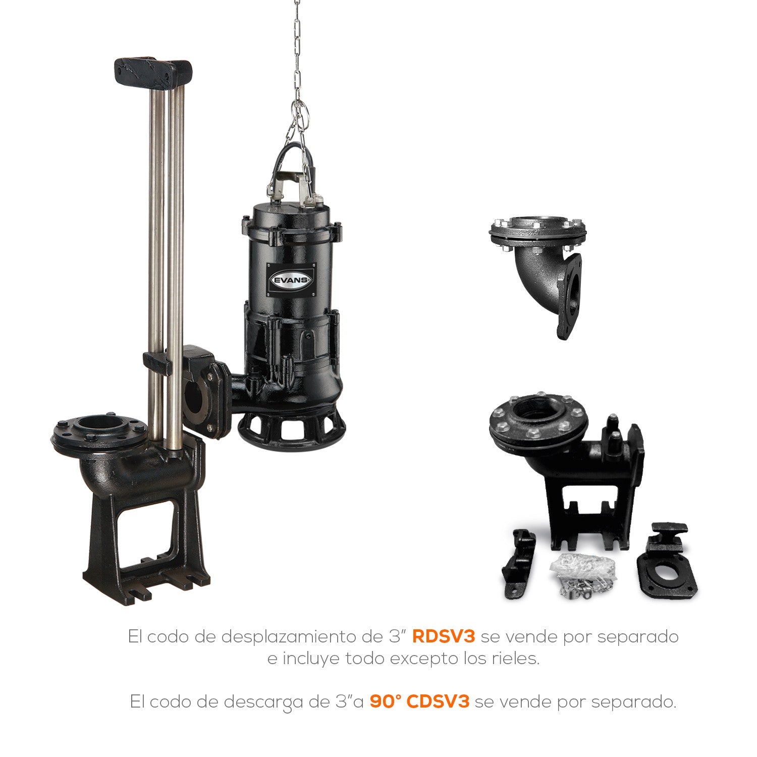 BOMBA SUMERGIBLE PARA LODOS 2.0HP TRIFÁSICA - SV3ME0200G2P