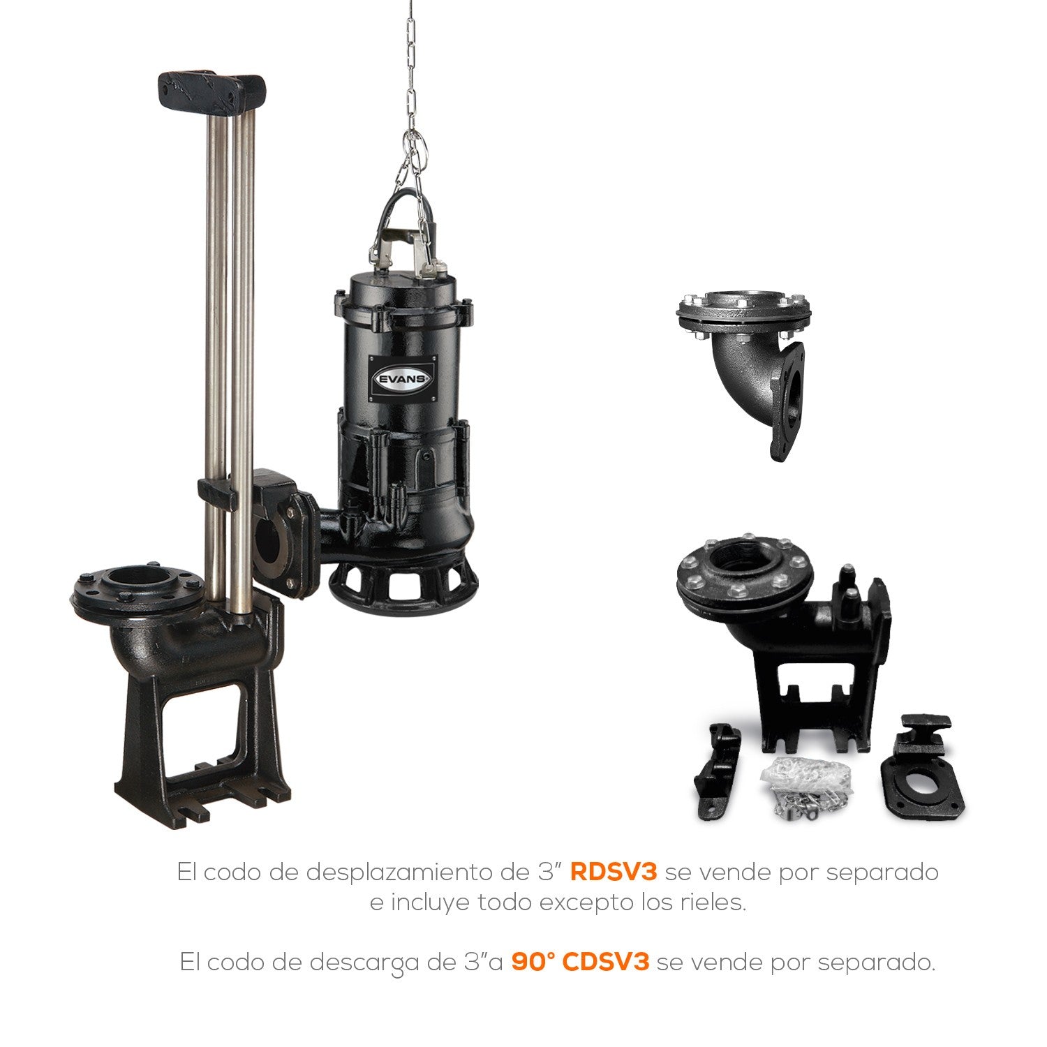 BOMBA SUMERGIBLE PARA LODOS 10.0HP TRIFÁSICA - SV3ME1000G2P