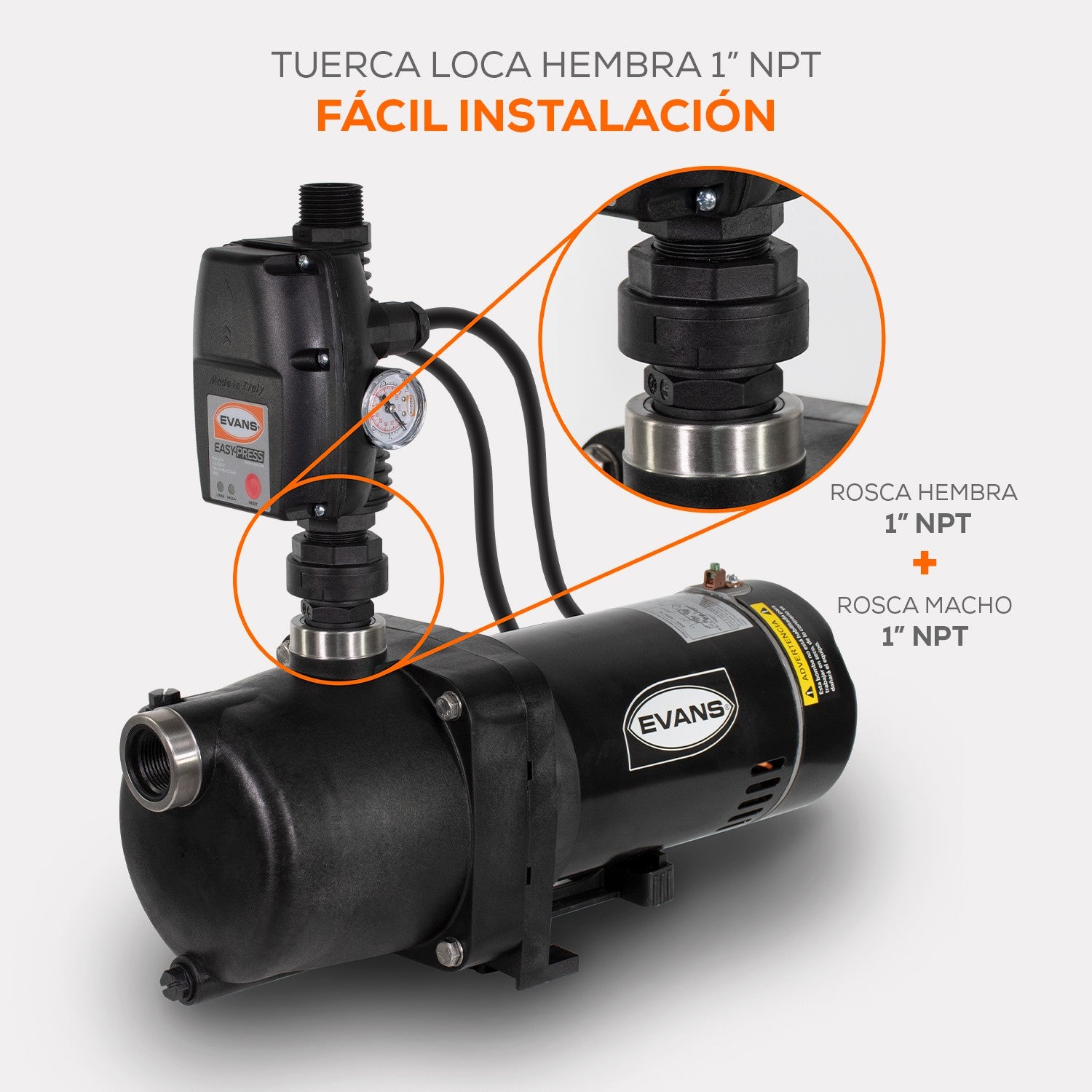 ADAPTADOR PLASTICO 1" - AP-100MH