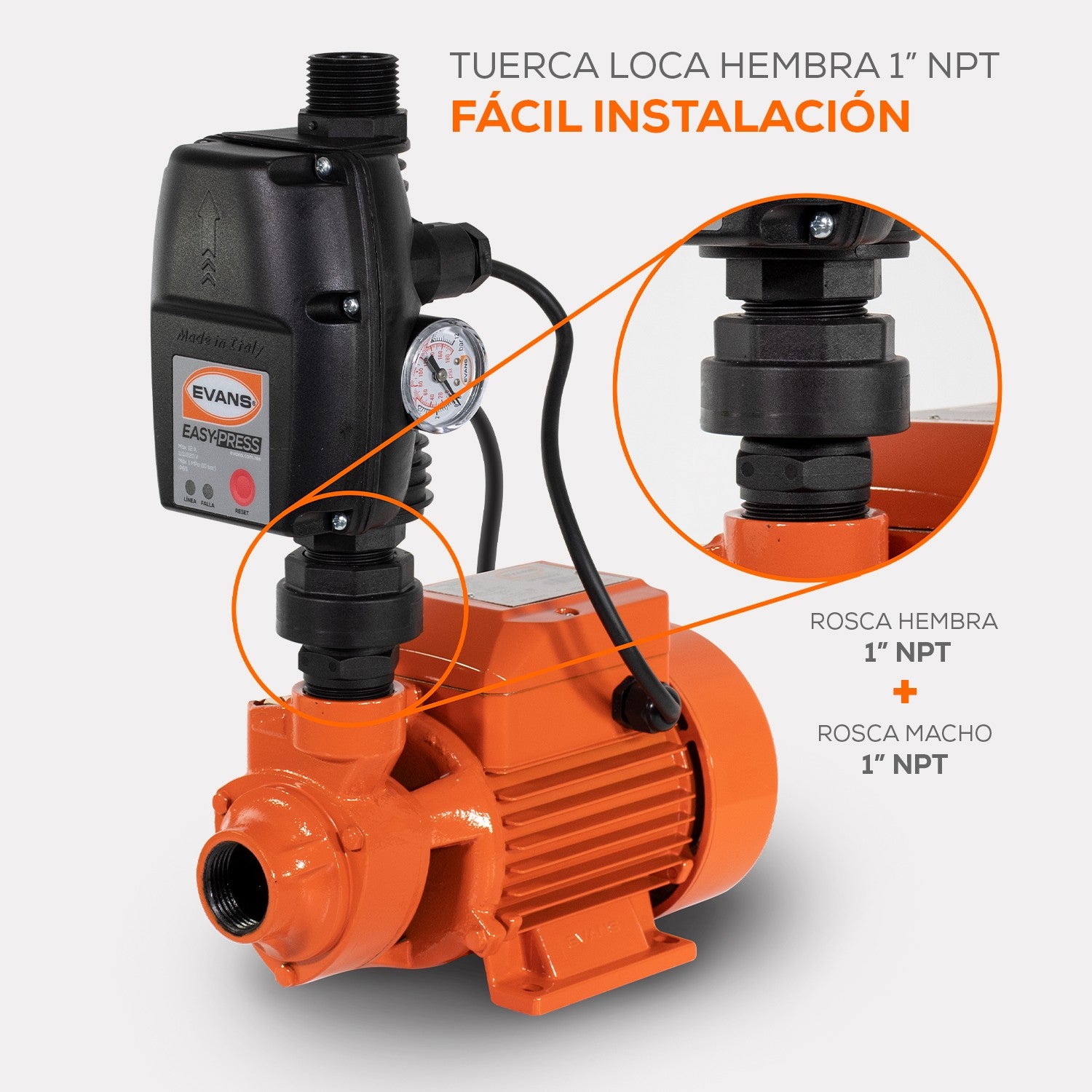 ADAPTADOR PLASTICO 1" - AP-100MH