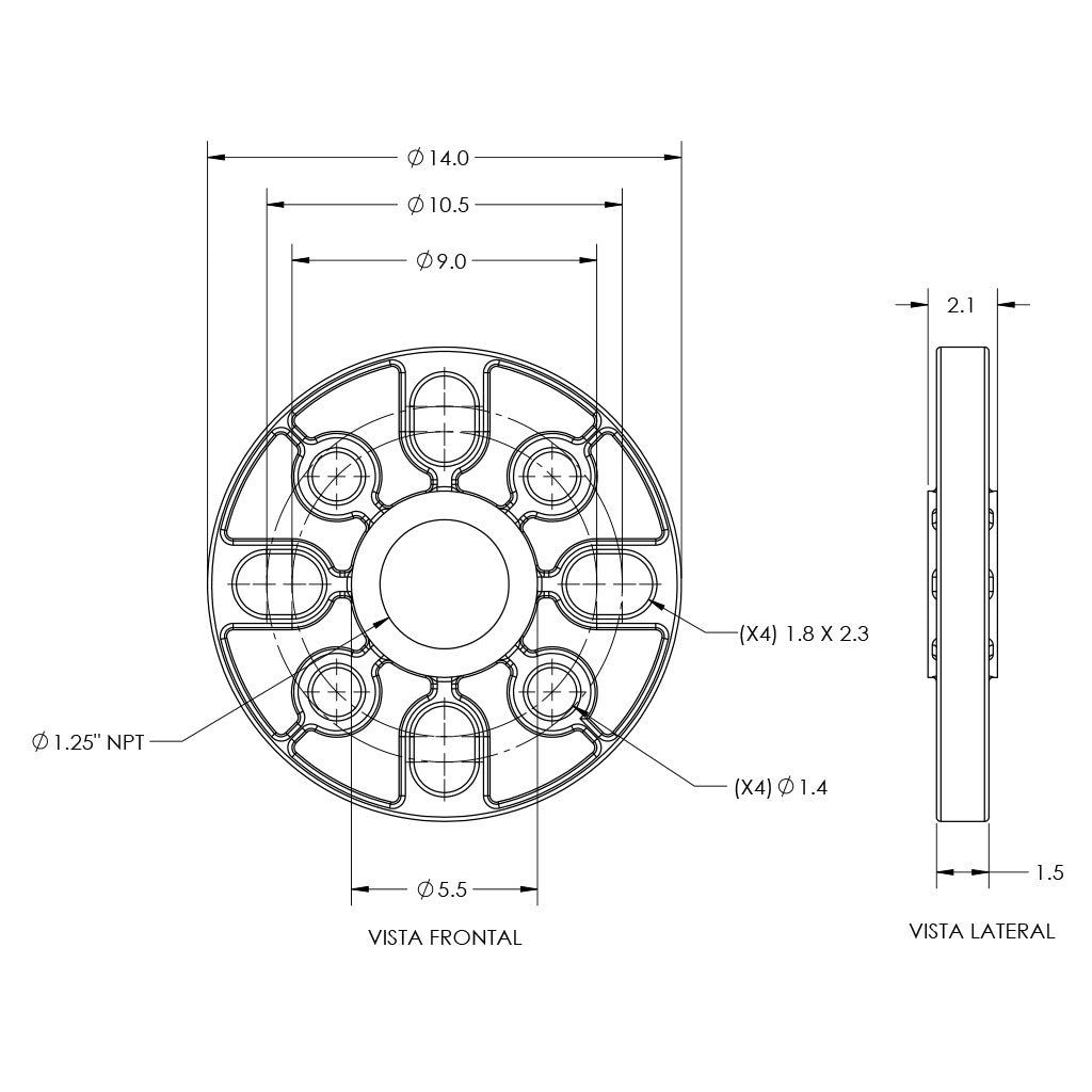 KIT BRIDAS ROSCADAS 1.25" - RB-SSXV-KBR125