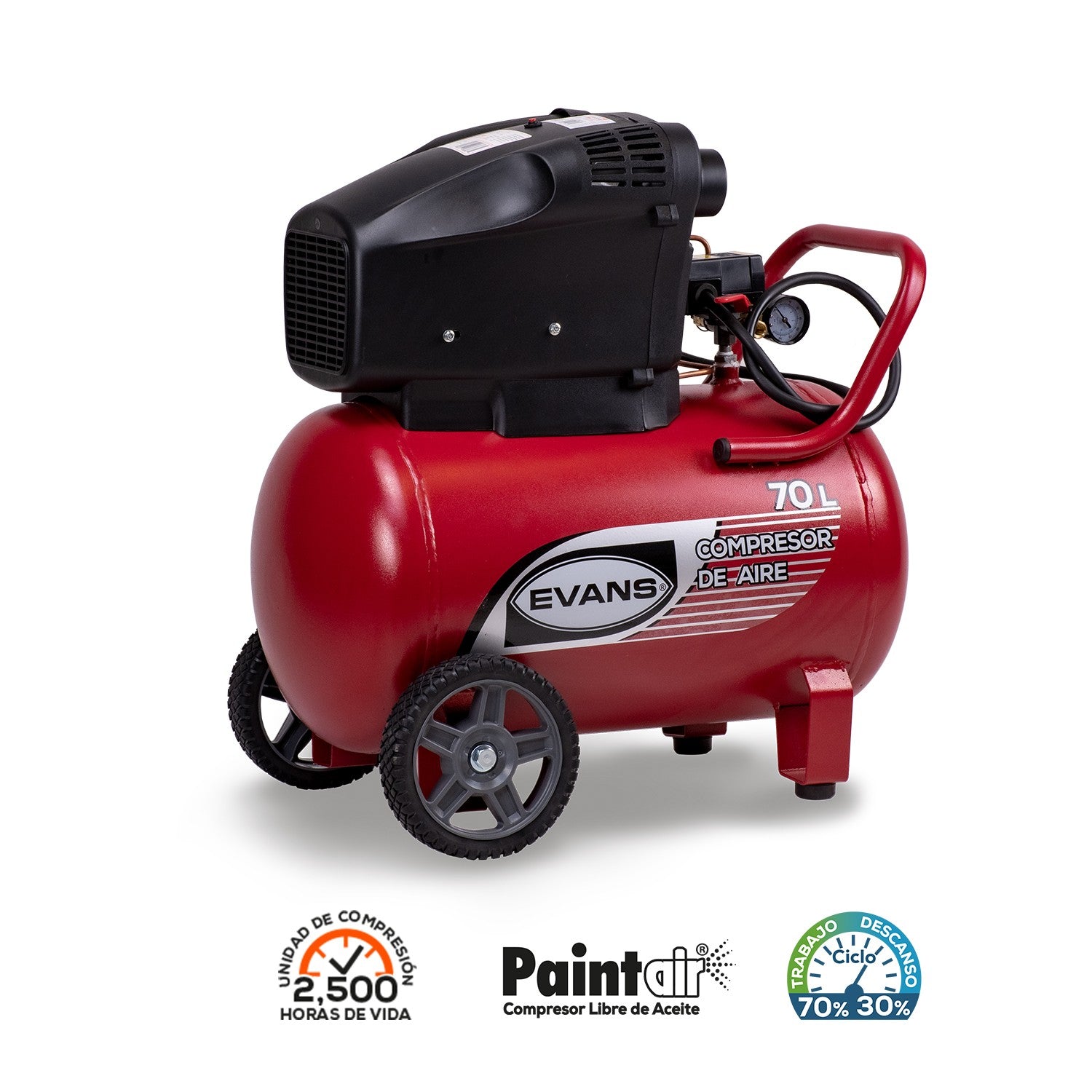 COMPRESOR PAINTAIR 2.5HP 70L 120V - EL120ME250-070
