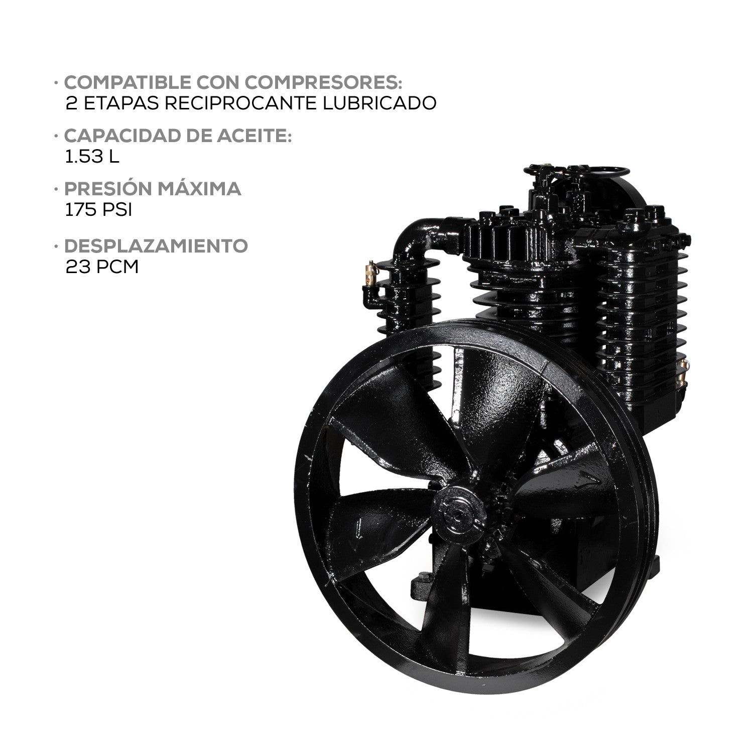 COMPRESOR LUBRICADO 2 ETAPAS 23PCM - CE230