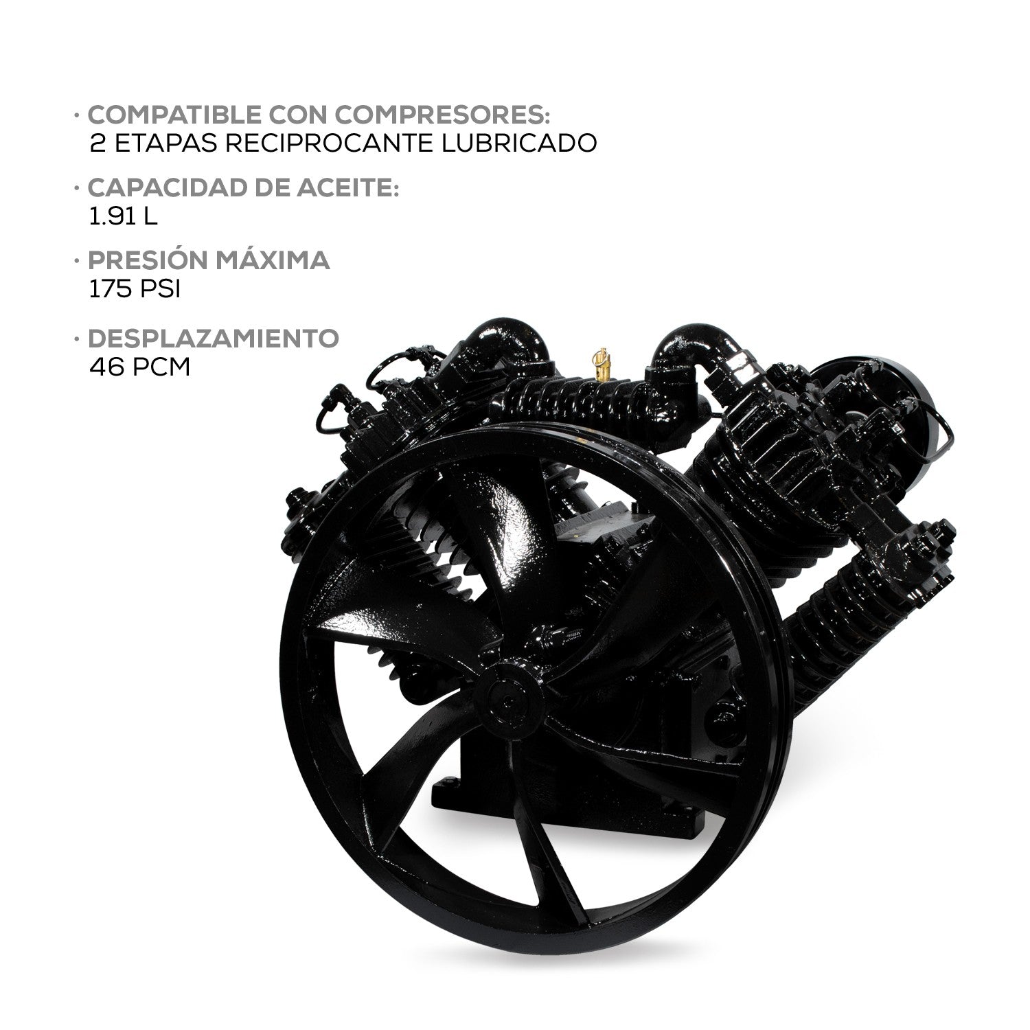 COMPRESOR LUBRICADO 2 ETAPAS 46PCM - CE460