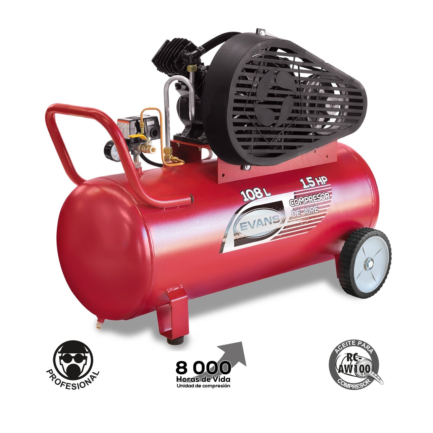 COMPRESOR 1 ETAPA 1.5HP 108L - E13VME150-108