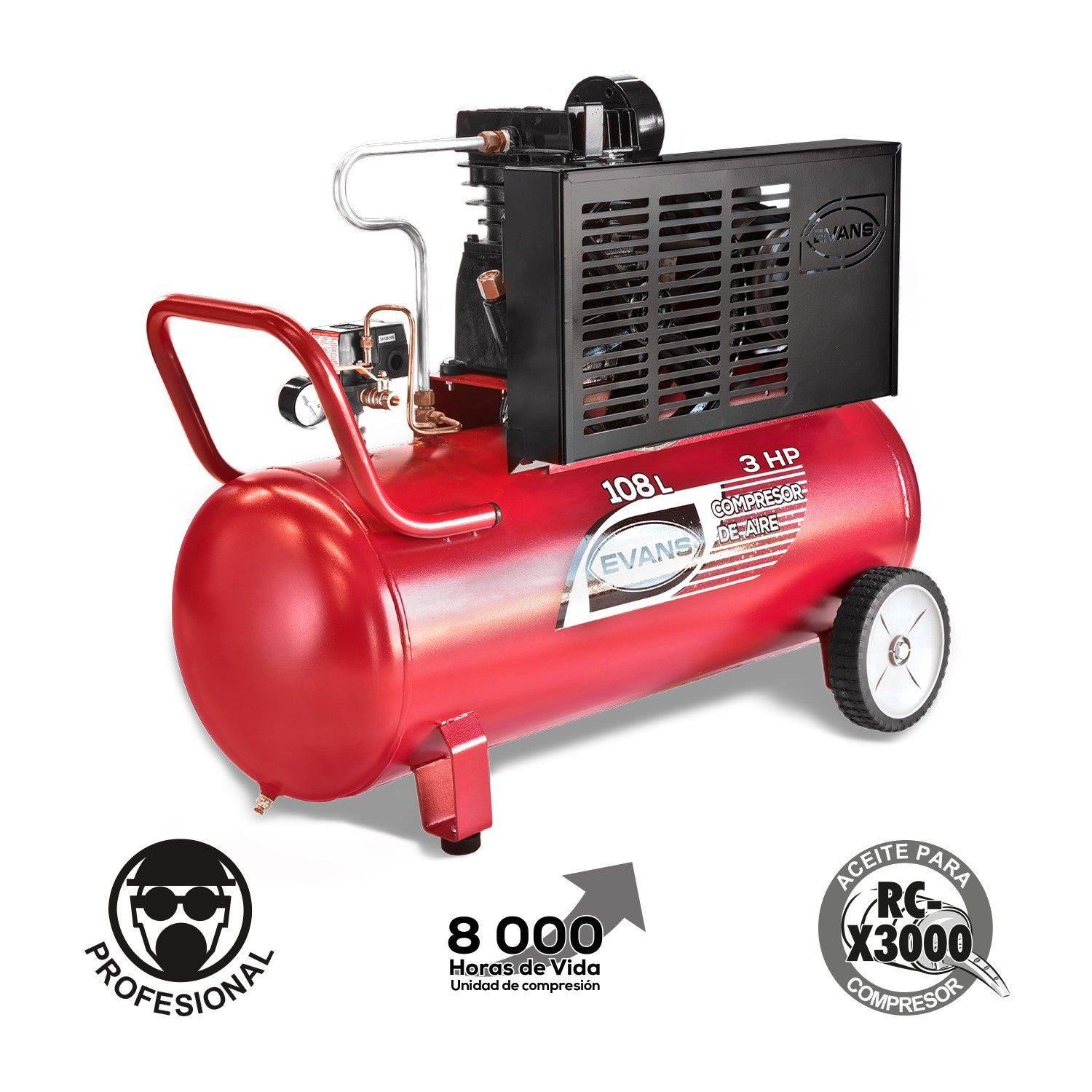 COMPRESOR 1 ETAPA 3HP 108L - E150ME300-108