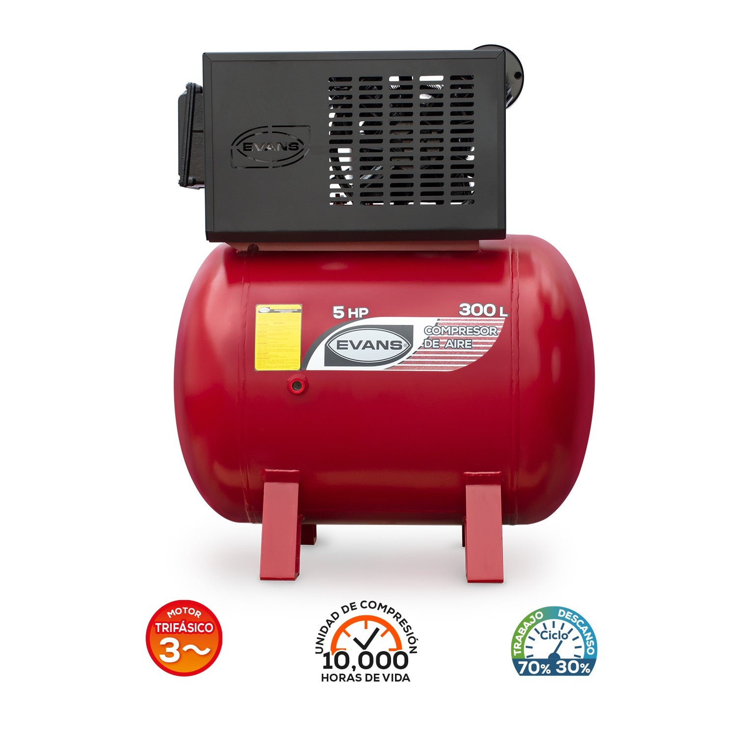 COMPRESOR 2 ETAPAS 5.0HP 300L - E200ME0500-300