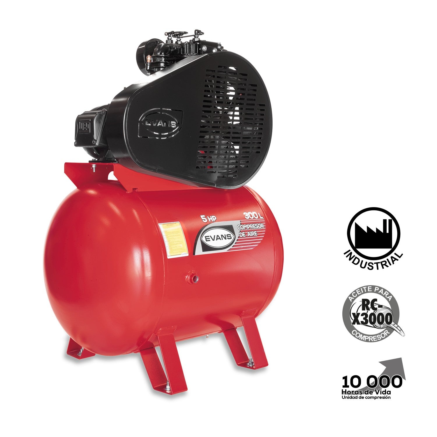 COMPRESOR 2 ETAPAS 5HP 300L - E230ME500-300