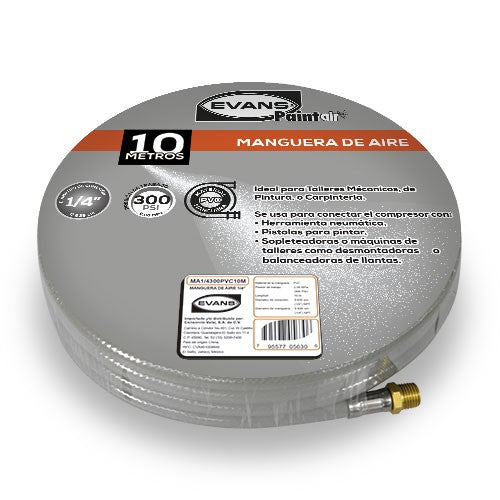 MANGUERA DE AIRE PVC 1/4 10M - MA1/4300PVC10M