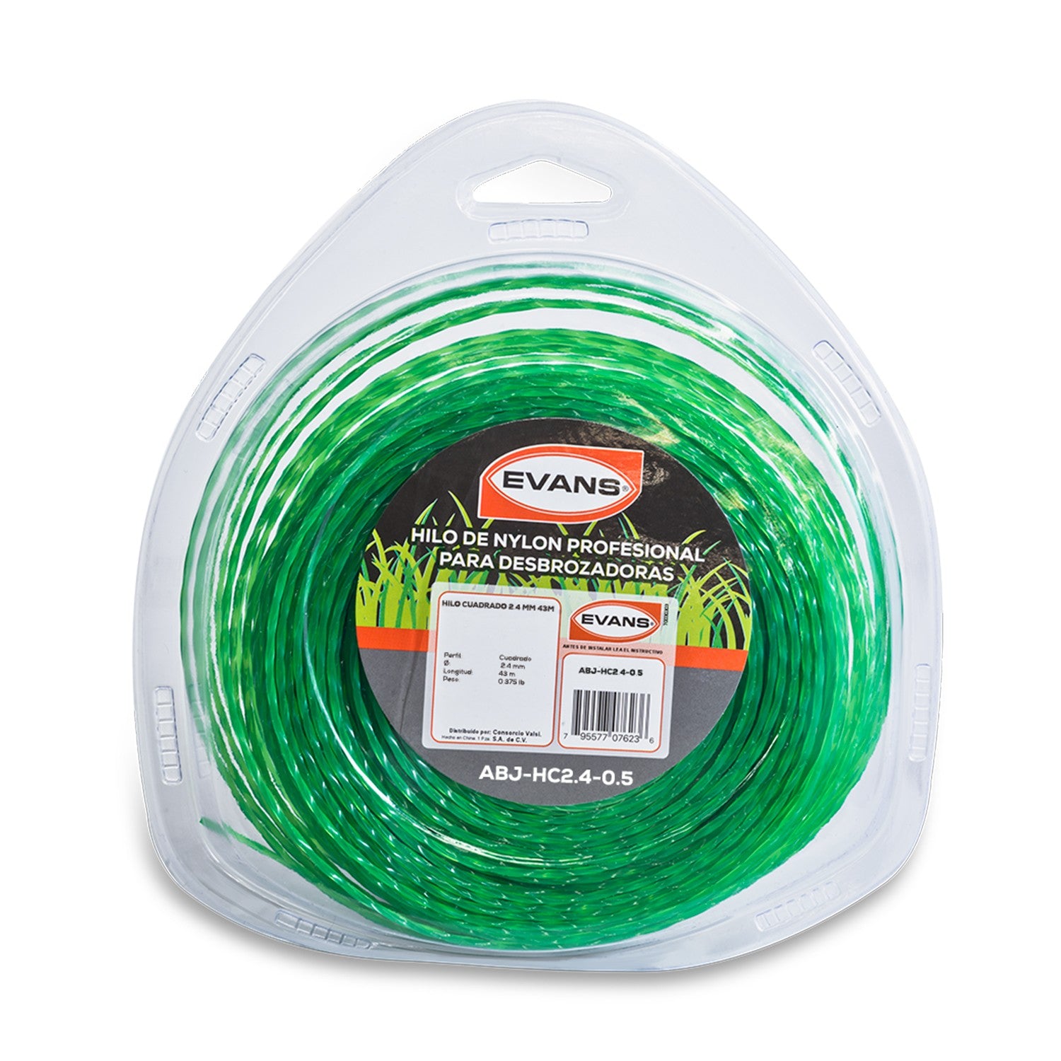 HILO CUADRADO DESBROZADORA 2.4MM 43M  - ABJ-HC2.4-0.5