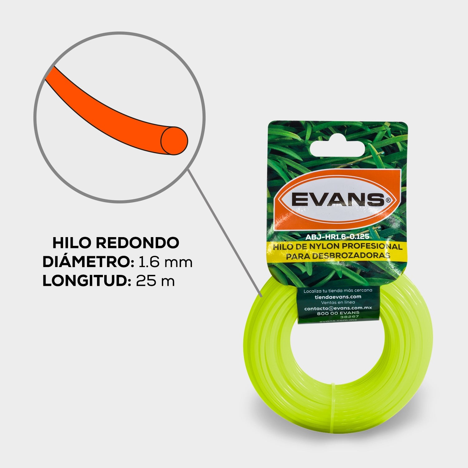 HILO DESBROZADORA 1.6MM 25M - ABJ-HR1.6-0.125