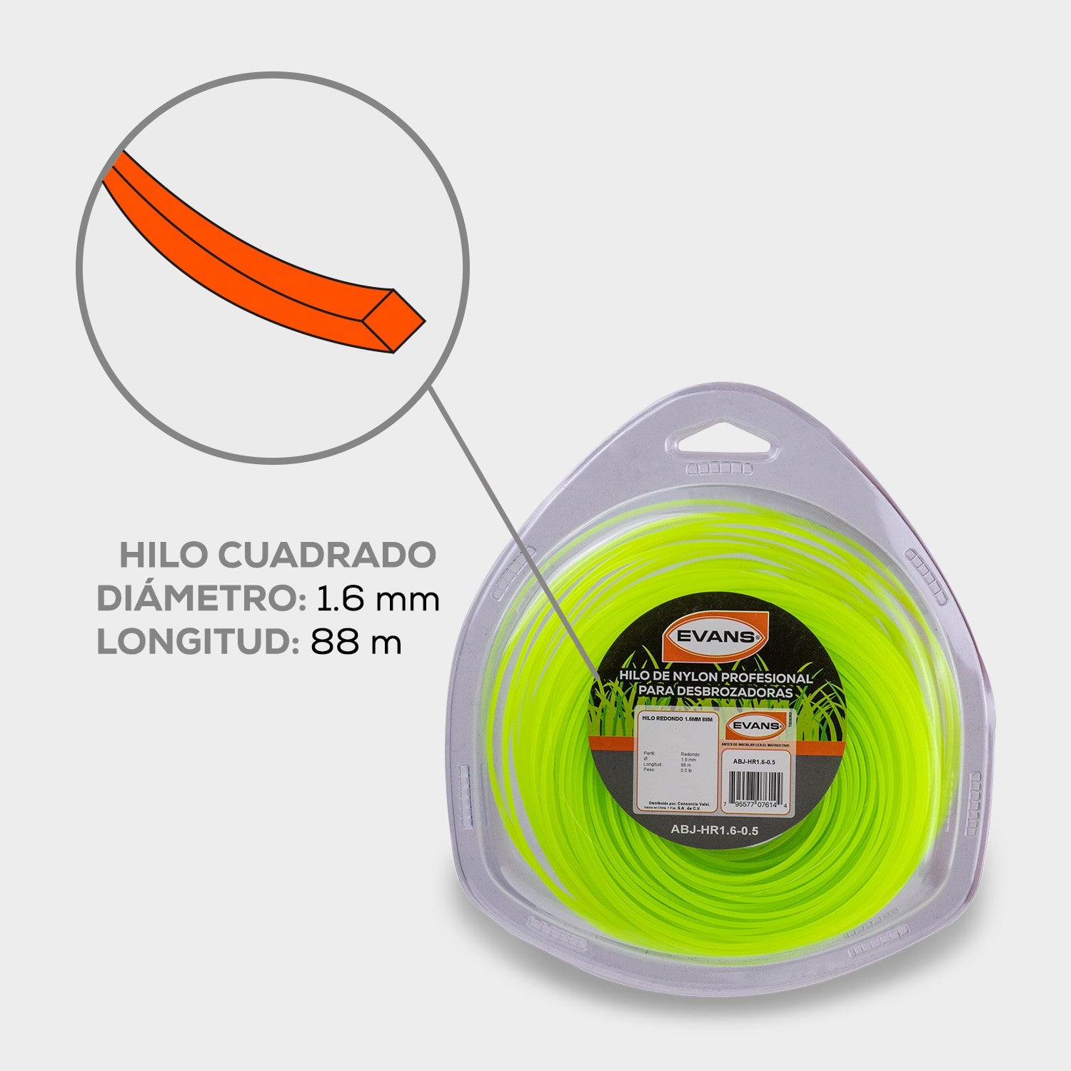 HILO DESBROZADORA 1.6MM 88M - ABJ-HR1.6-0.5