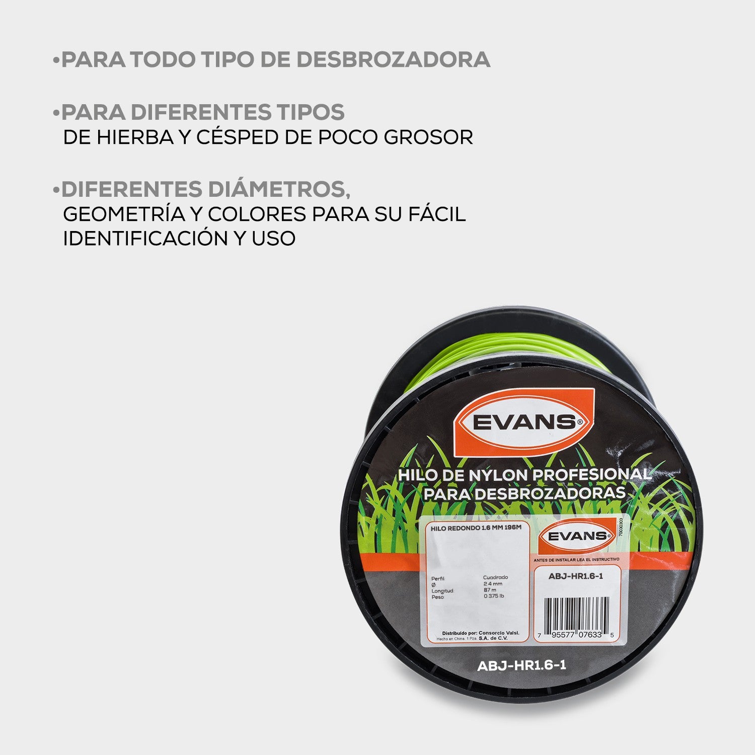 HILO DESBROZADORA 1.6MM 196M - ABJ-HR1.6-1