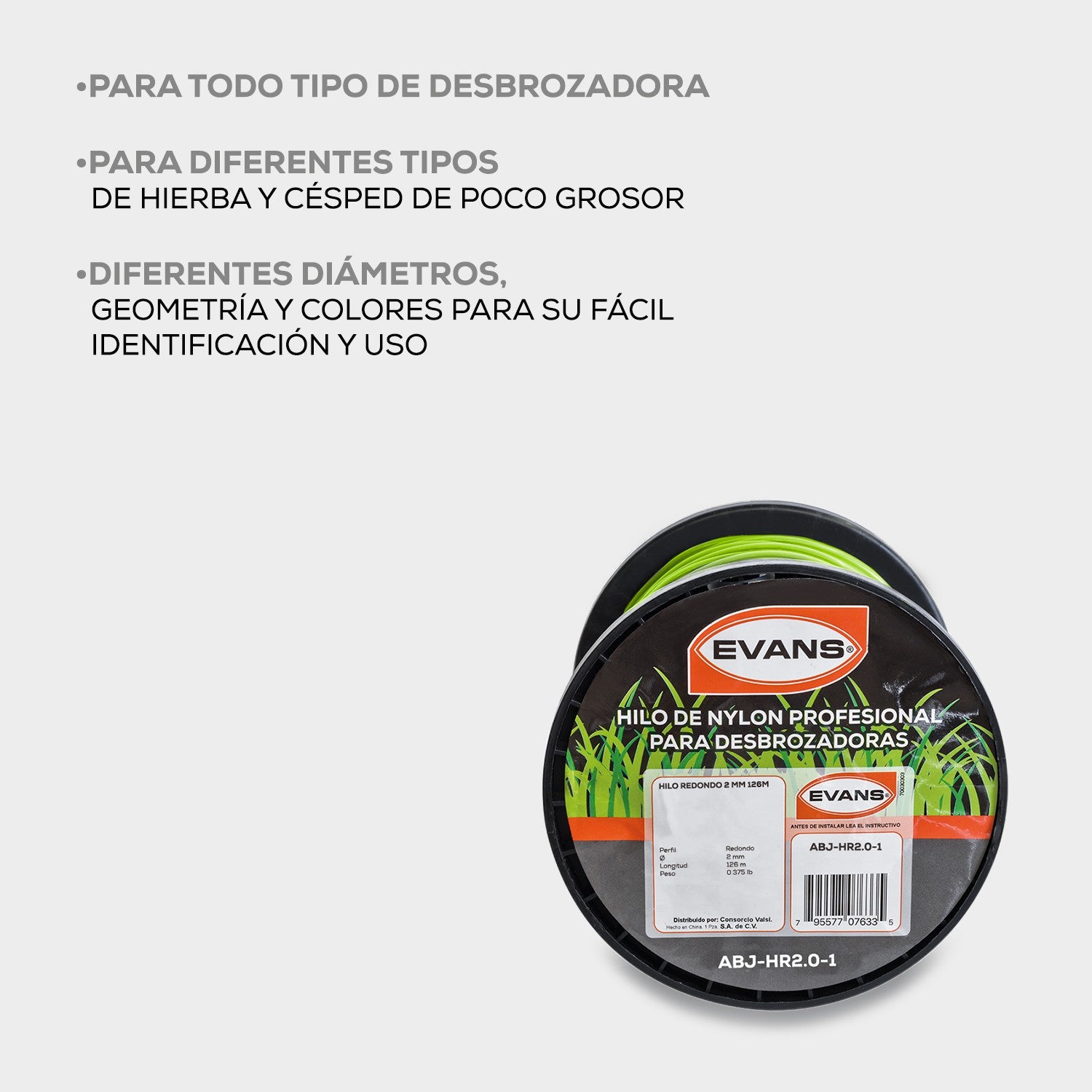 HILO DESBROZADORA 2.0MM 126M - ABJ-HR2.0-1