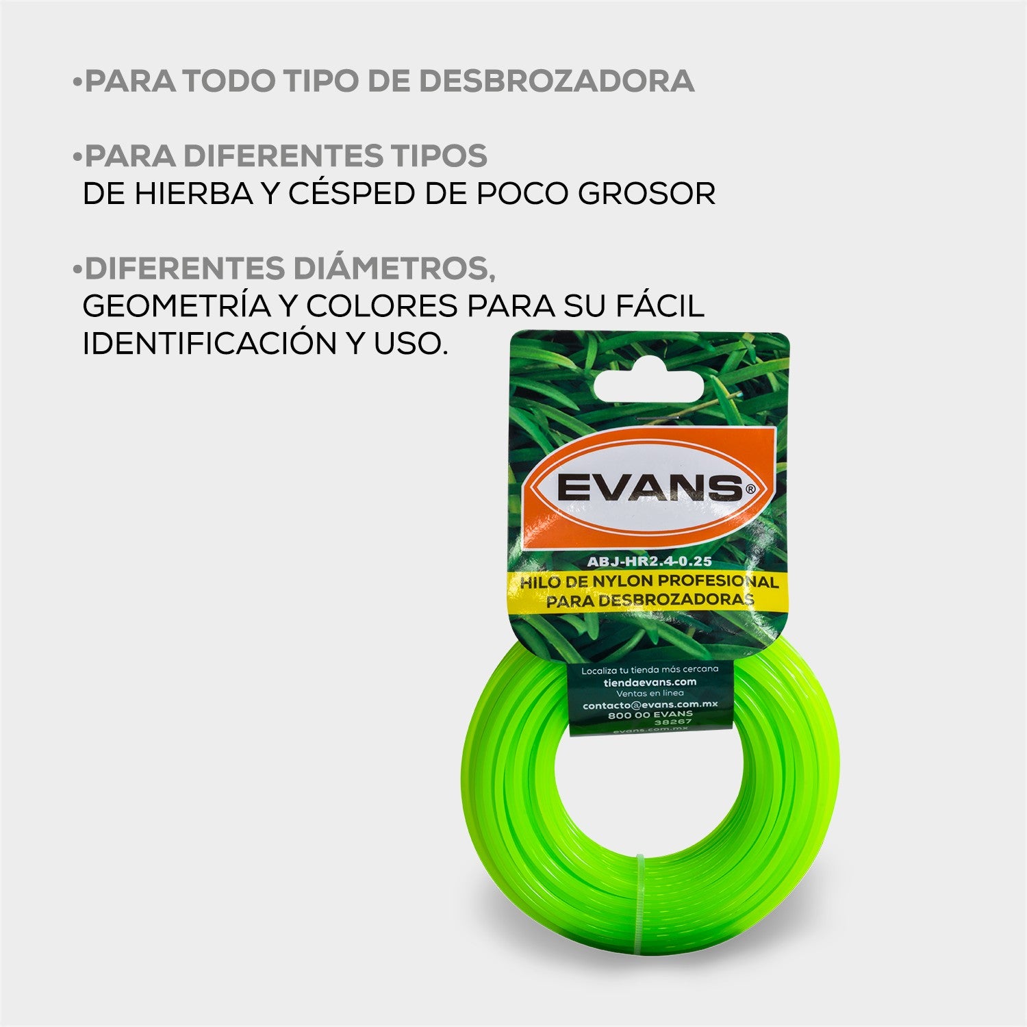 HILO DESBROZADORA 2.4MM 22M - ABJ-HR2.4-0.25