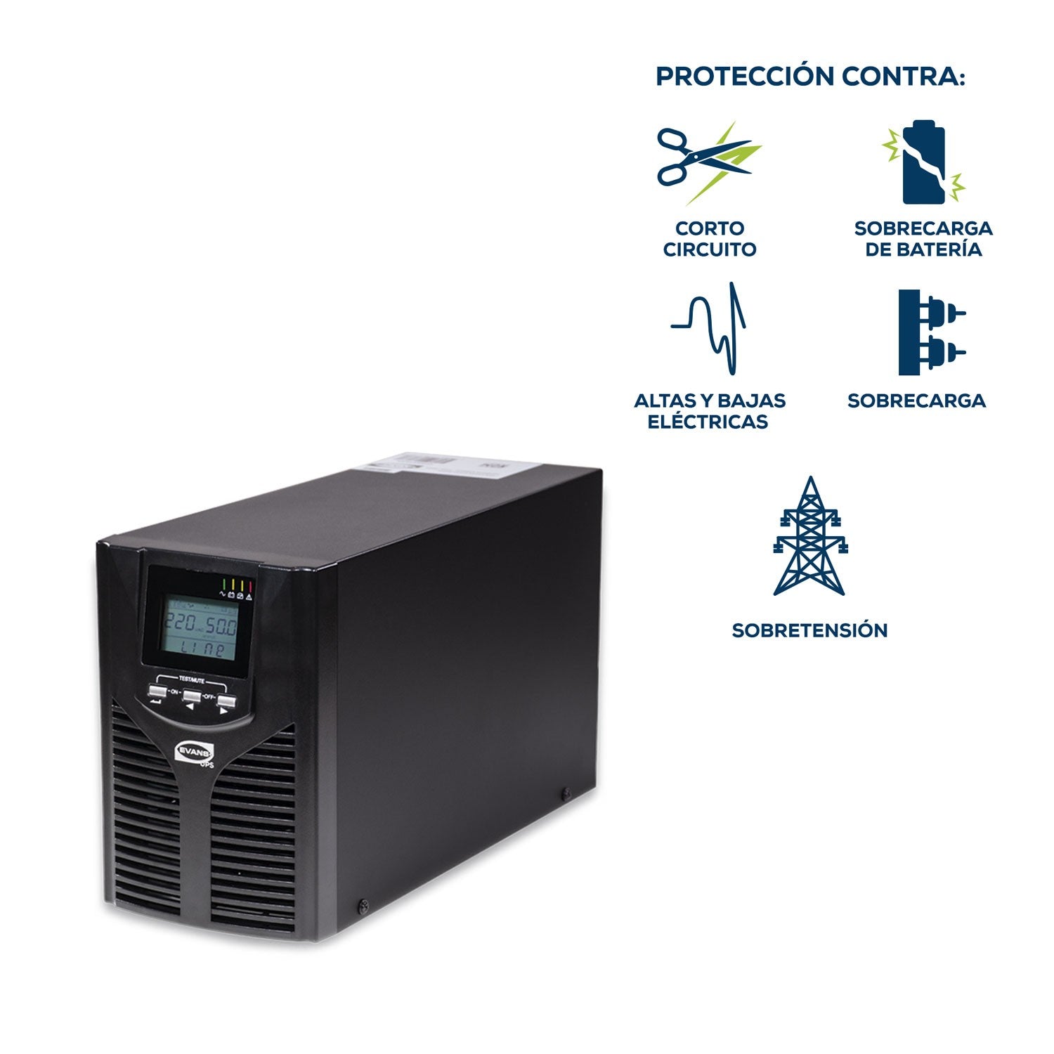 UPS EVANS E1KVA/S900W - UPSEV1KVA