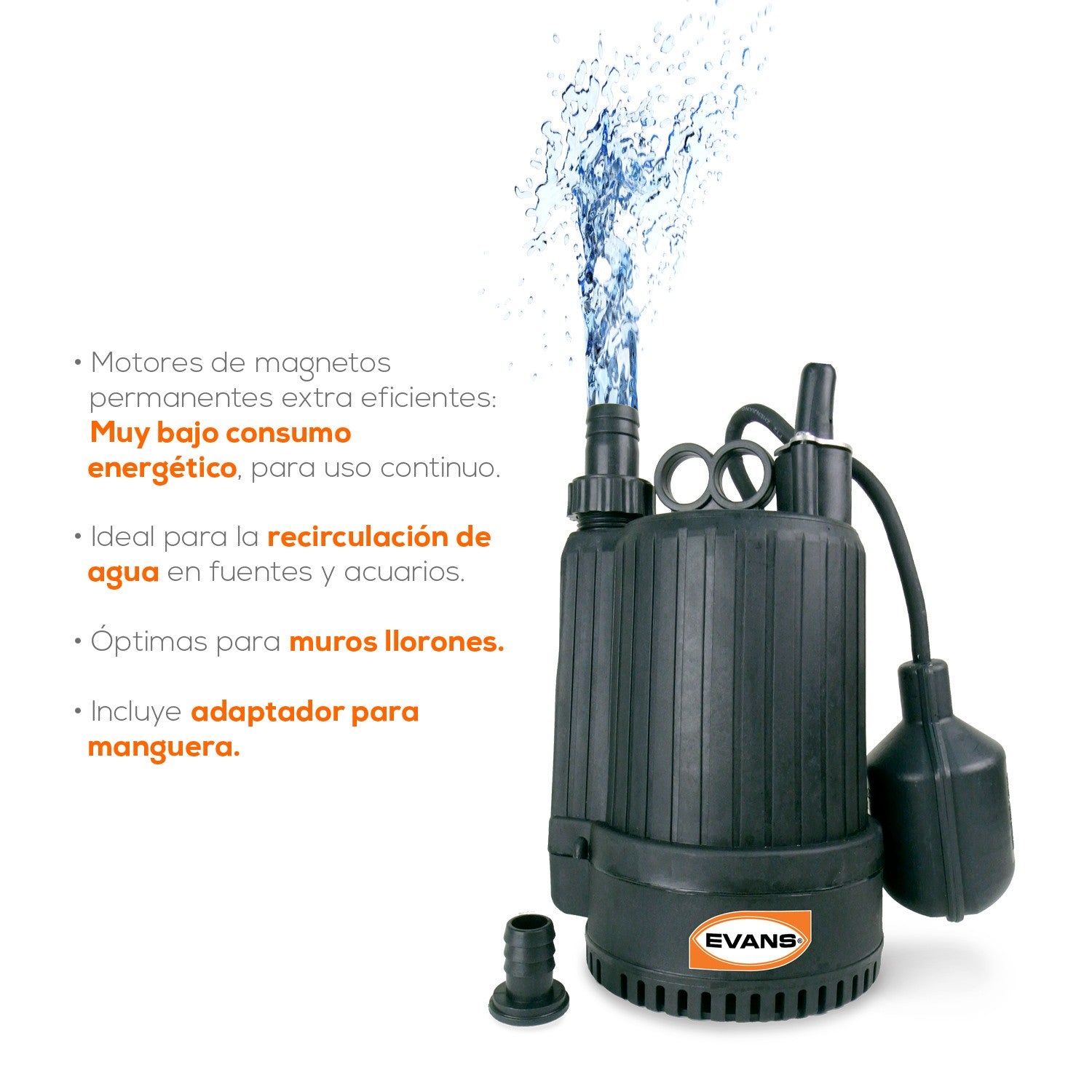 BOMBA FUENTE 212W C/FLOTADOR - AQUA120W-F
