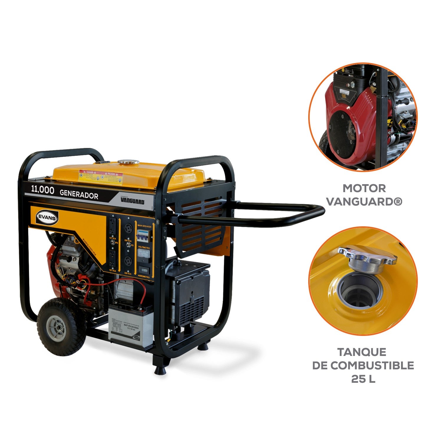 GENERADOR 11.0KVA 18.0HP A/E B&S - G110MG1800BS