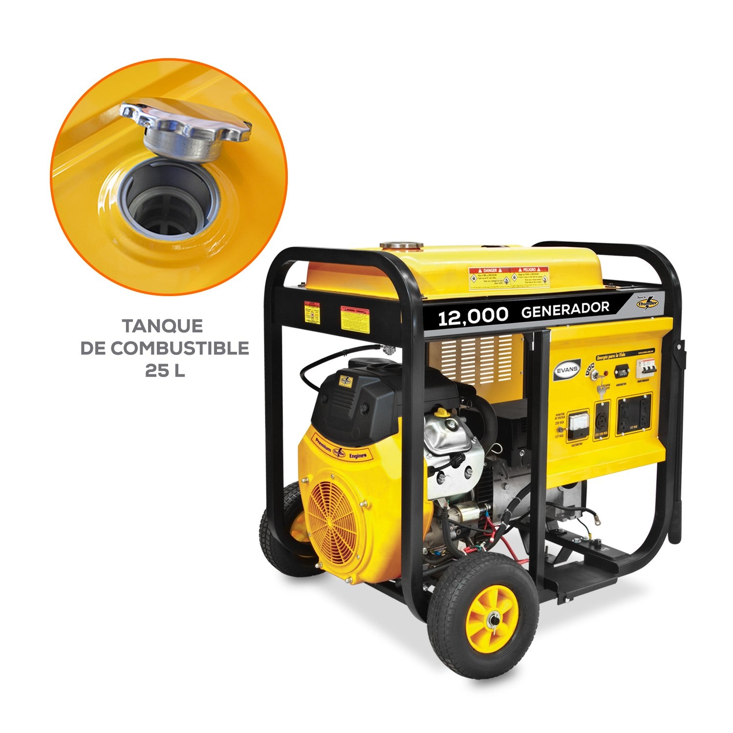 GENERADOR 12.0KVA 22.0HP A/E THUNDER - G120MG2200TH