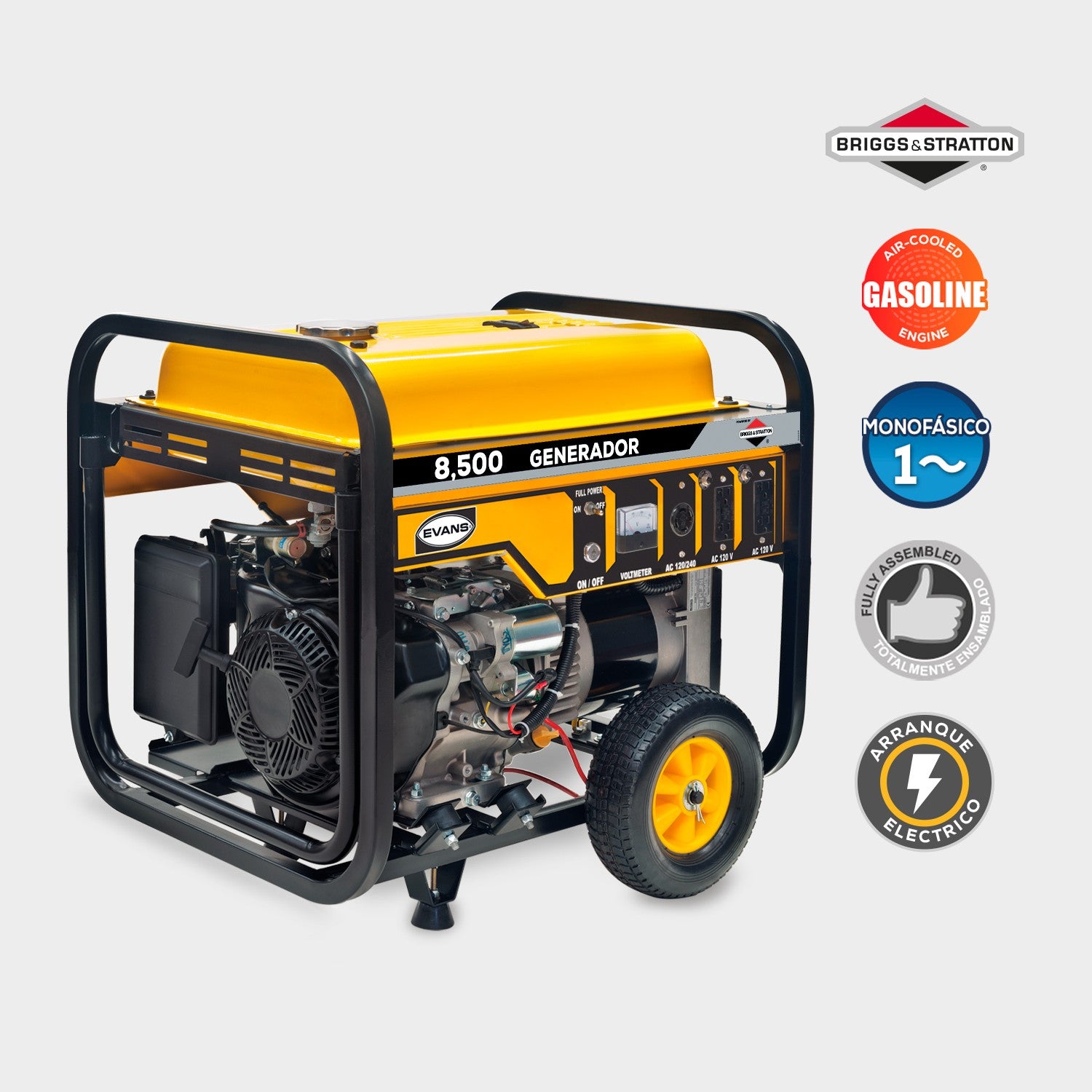 GENERADOR 8,5KVA 13.5HP A/E B&S - G85MG1350BSAE