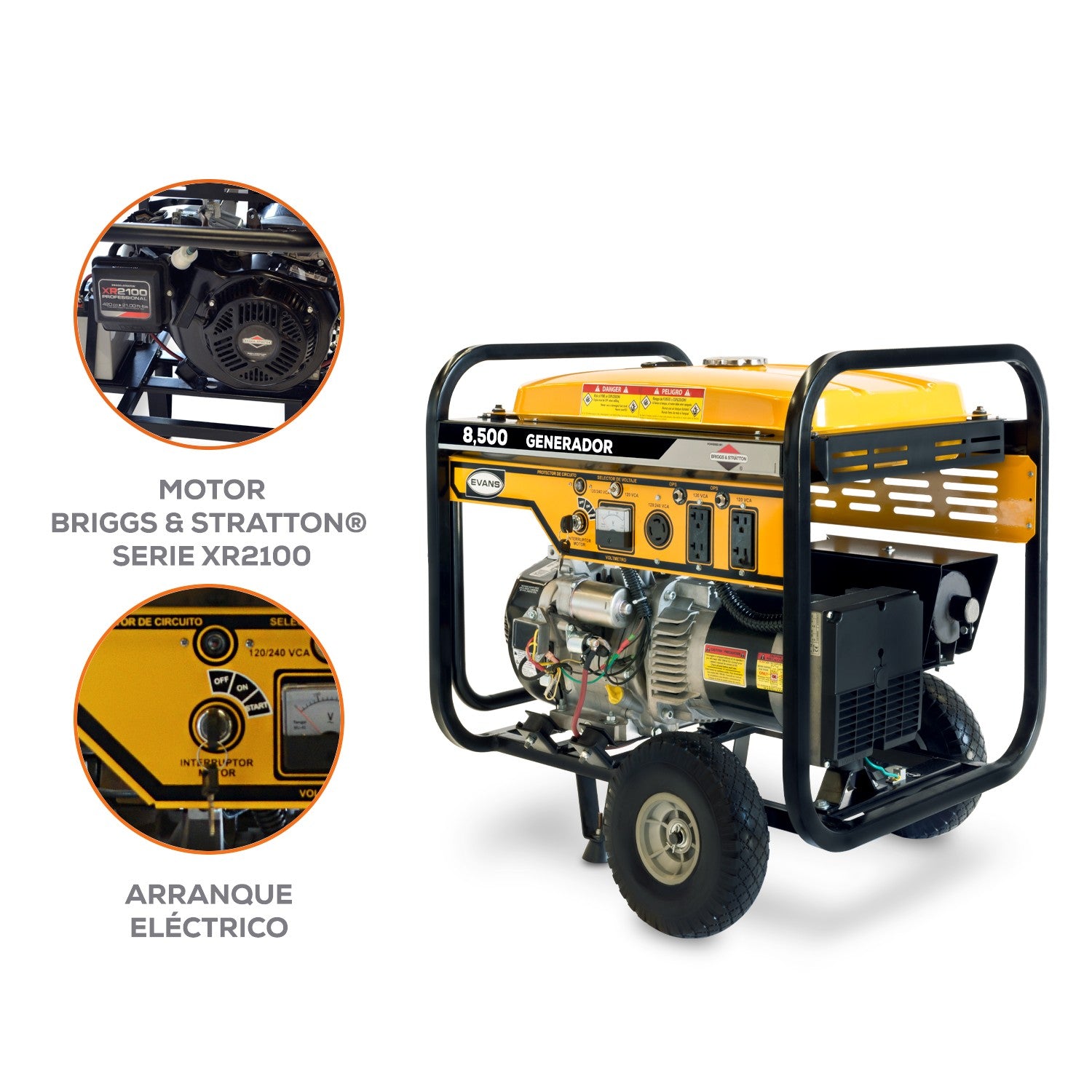 GENERADOR 8,5KVA 13.5HP A/E B&S - G85MG1350BSAE