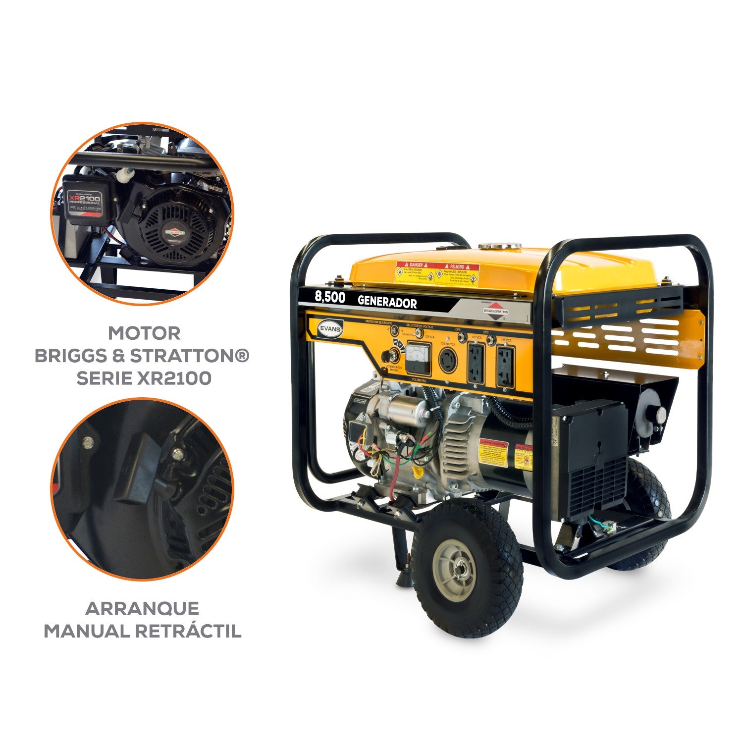 GENERADOR 8.5KVA 13.5HP A/M B&S - G85MG1350BS