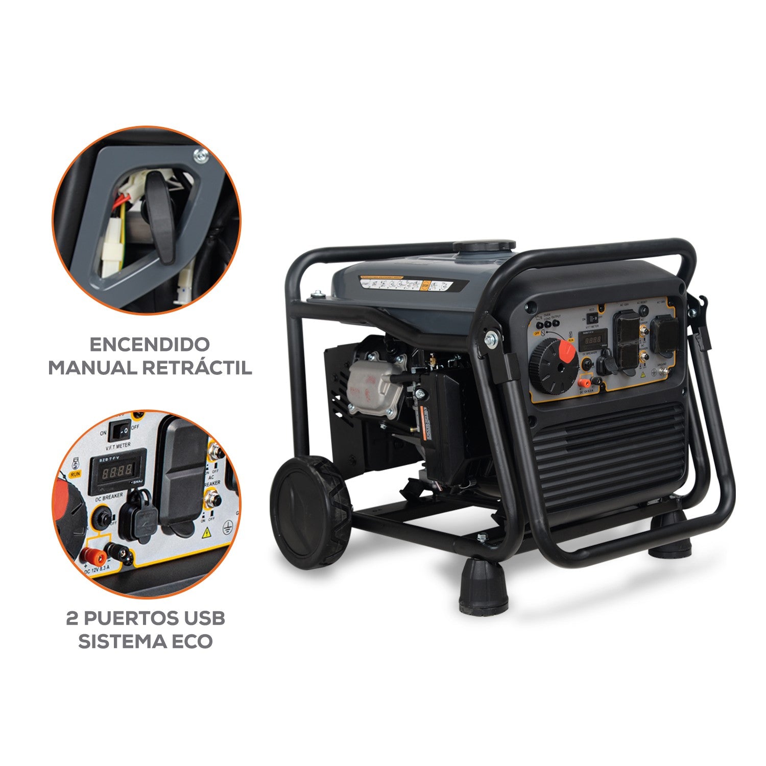 GENERADOR INVERTER 4.5KW 7.5HP A/M C/R - Gi45MG0750THW