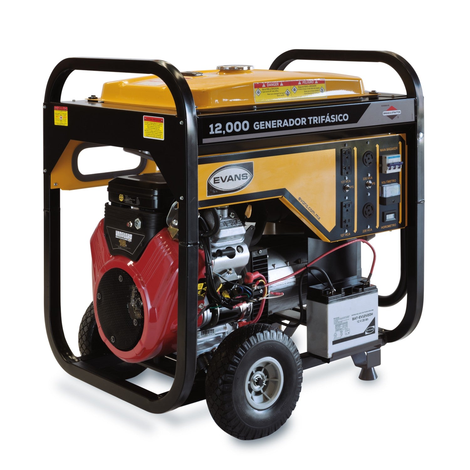 GENERADOR TRIFÁSICO 12.0KVA 18.0HP B&S - GT120MG1800BS