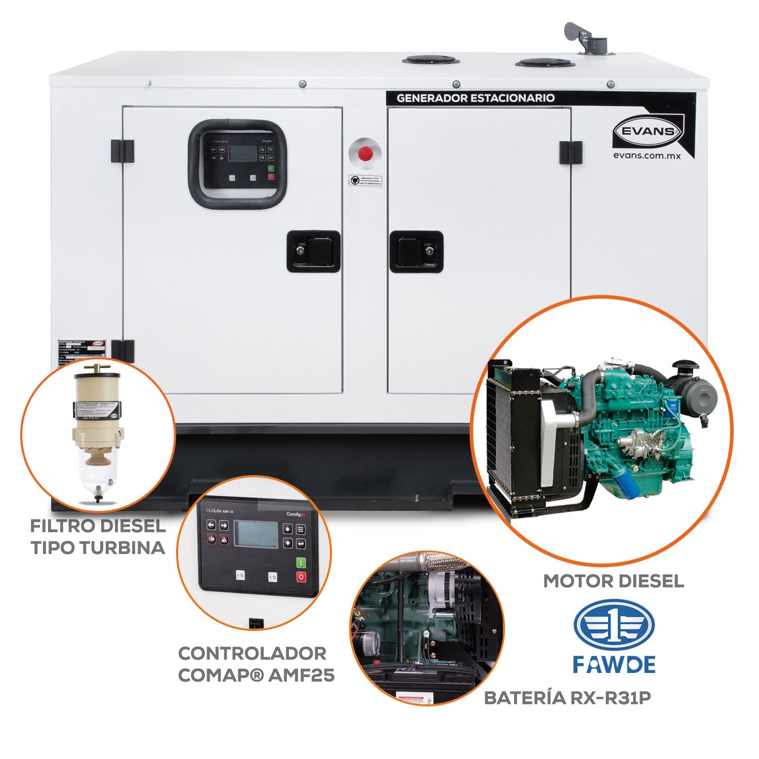 GENERADOR TRIFÁSICO 25.5KVA FAW - GTC27DA220