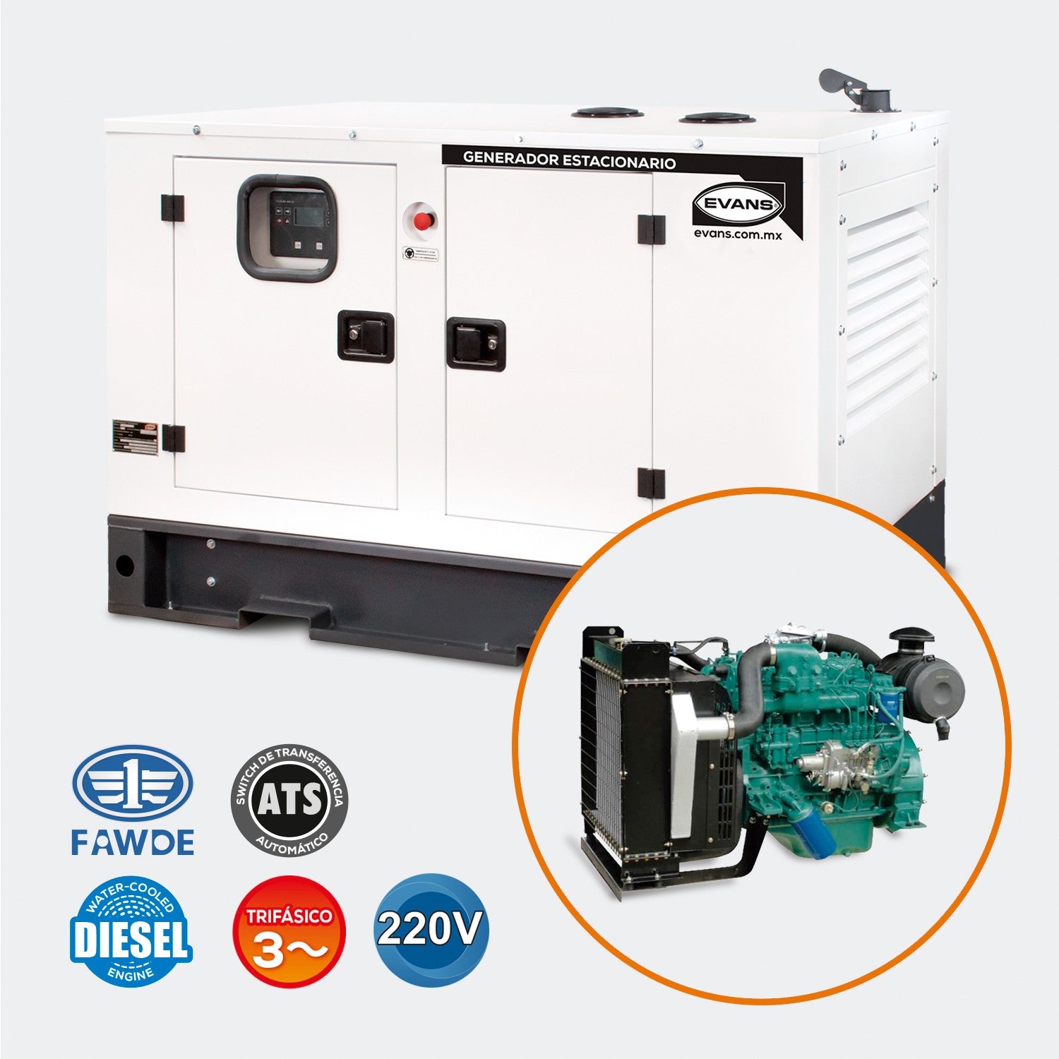 GENERADOR TRIFÁSICO 30.0KW FAW - GTC41DA220
