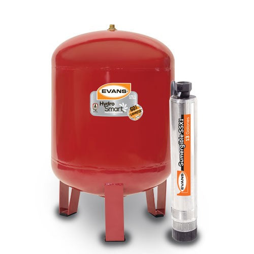 EQUIPO HIDRONEUMATICO CON BOMBA SUMERGIBLE 0.50HP 170L - EHSS050-170VE
